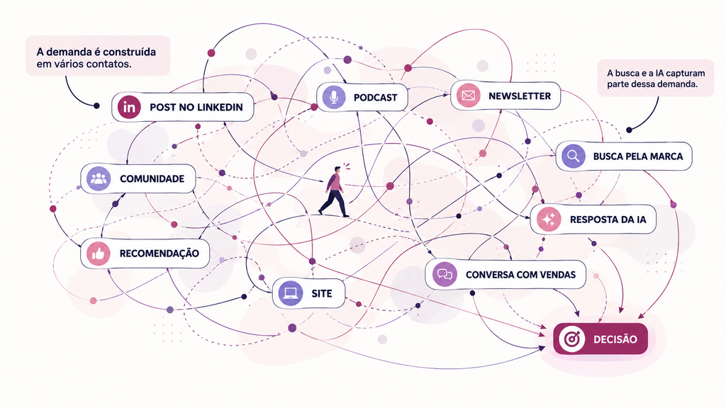 Marketing sem cliques? Como gerar demanda e medir resultados quando seu site deixa de ser o centro da jornada